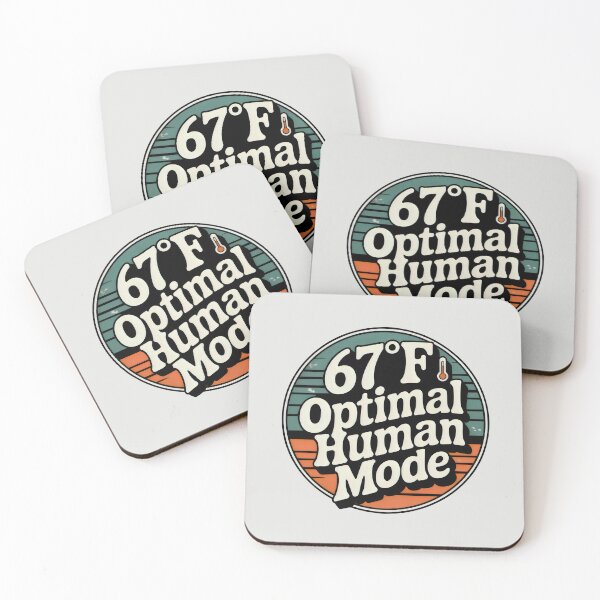Item preview, 67 Degrees Fahrenheit Optimal Human Mode Vintage Retro Sun Design designed and sold by SplashTastic.