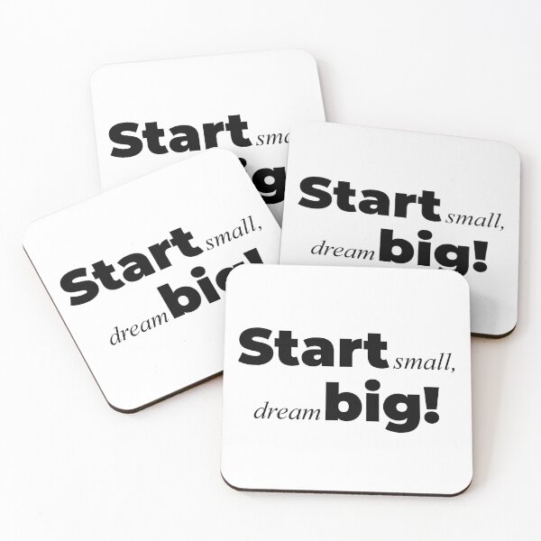 Item preview, Start small dream big typography quotes designed and sold by ThisBjmnID.