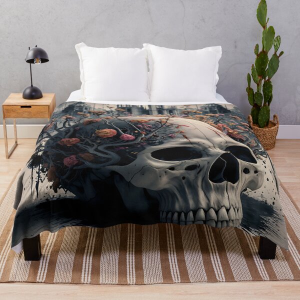 Item preview, Bloom of the Damned: Gothic Skull & Floral Decay in a Ruined Cathedral | Dark Fantasy Art designed and sold by CHRONIN.