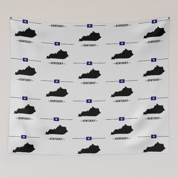 Item preview, Kentucky Pride - Vintage State Silhouette & Flag Design designed and sold by mashmosh.