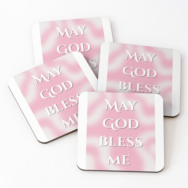 Item preview, May God Bless Me – Soft Pink Aesthetic Faith Quote designed and sold by Meenova Art.