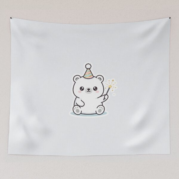 Item preview, Minimalist Polar Bear - Cute Kawaii Winter Bear designed and sold by arup7980.