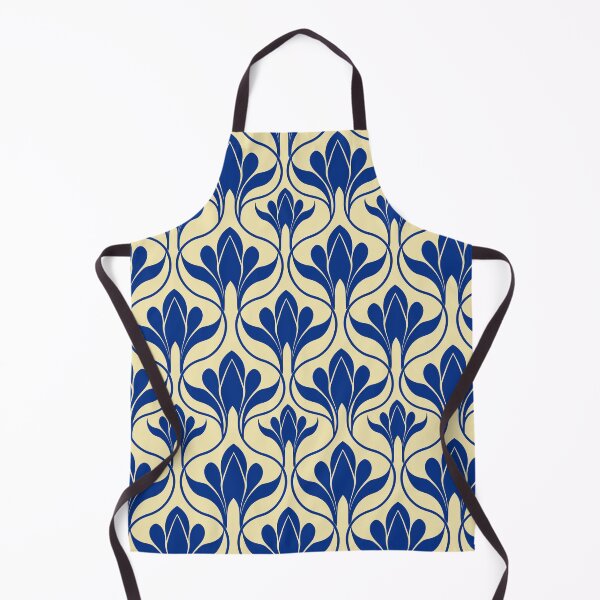 Item preview, Blue and beige floral print  designed and sold by Anisha  Vaz.