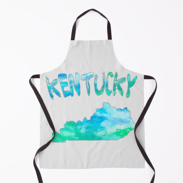Item preview, Kentucky Watercolor State Silhouette - Blue & Teal Abstract Art designed and sold by mashmosh.