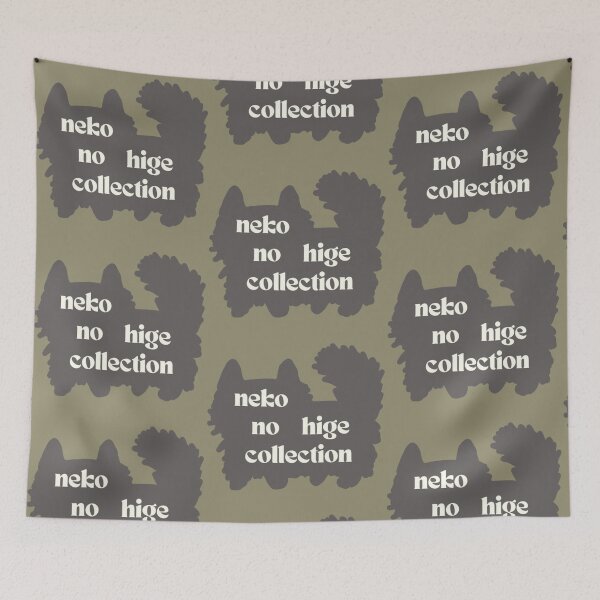 Item preview, Neko no Hige Collection – Long-Haired Cat Silhouette Logo (Gray) designed and sold by nanaronnicoron.