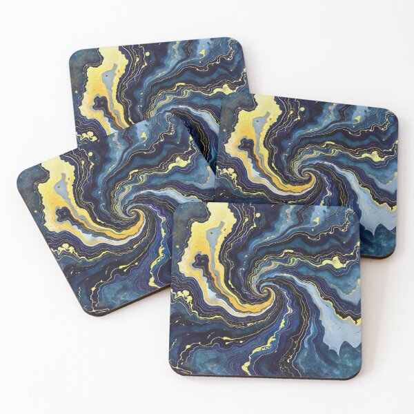 Item preview, Vibrant Swirls of Blue and Gold 2 designed and sold by taiche.