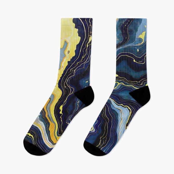 Item preview, Vibrant Swirls of Blue and Gold 2 designed and sold by taiche.