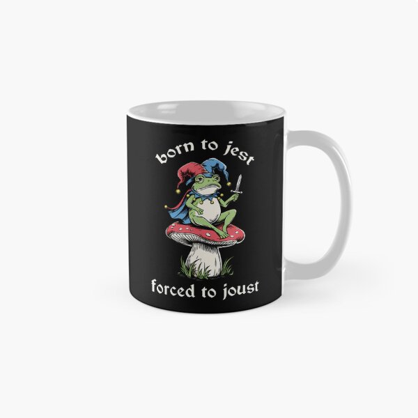 Item preview, Born To Jest Forced To Joust Funny Medieval Meme Frog Knight designed and sold by LunaDangelo.