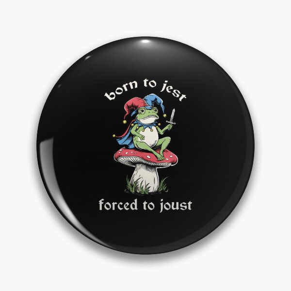 Item preview, Born To Jest Forced To Joust Funny Medieval Meme Frog Knight designed and sold by LunaDangelo.