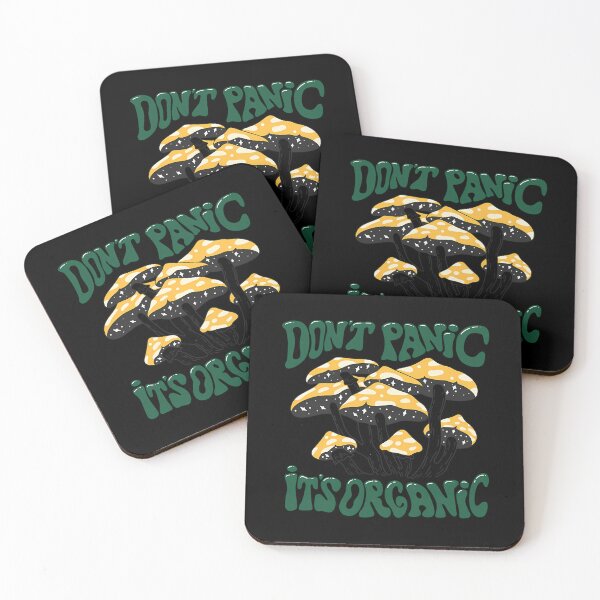 Item preview, Don’t Panic It’s Organic Mushroom Quote designed and sold by razlinesenowp.