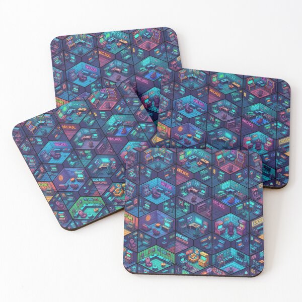 Item preview, Isometric Arcade City designed and sold by Kaleidoscope Print.