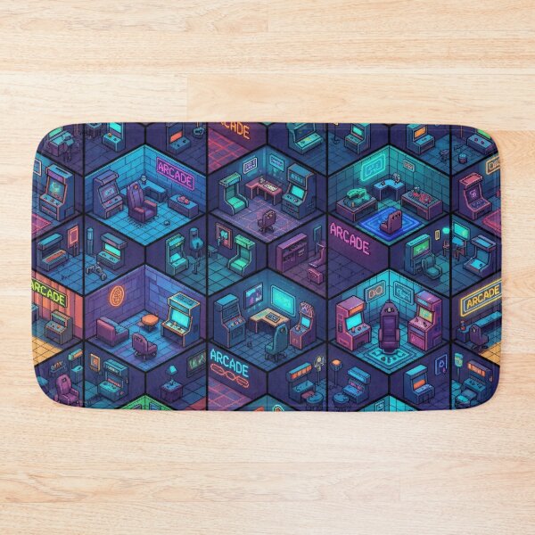 Item preview, Isometric Arcade City designed and sold by Kaleidoscope Print.