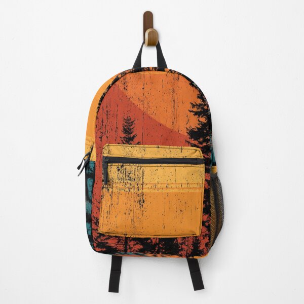 Item preview, Vintage 1970s Retro Sunset Pine Forest Graphic designed and sold by ChinzorigBAY.