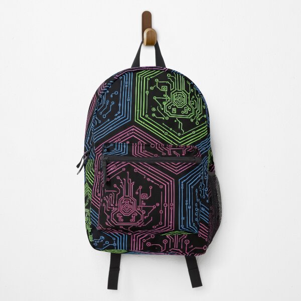 Item preview, Neon Hex Circuit Pattern designed and sold by Kaleidoscope Print.