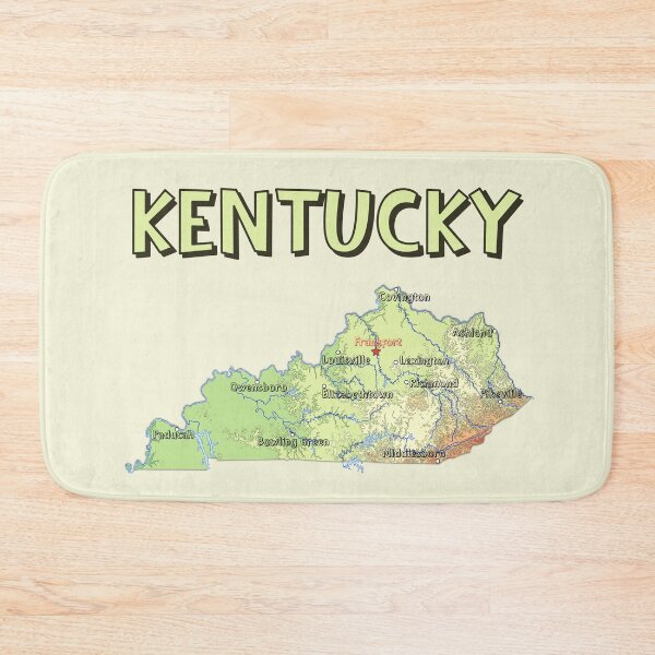 Item preview, Kentucky State Map - Vintage Retro Topography Design designed and sold by mashmosh.