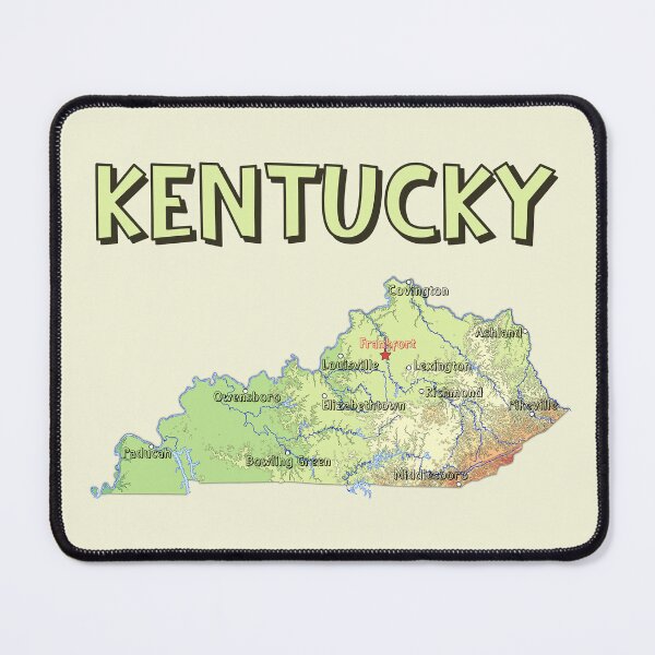 Item preview, Kentucky State Map - Vintage Retro Topography Design designed and sold by mashmosh.