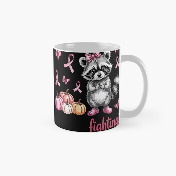 Item preview, Feral and Fighter Raccoon Breast Cancer Awareness designed and sold by Libbysharts.