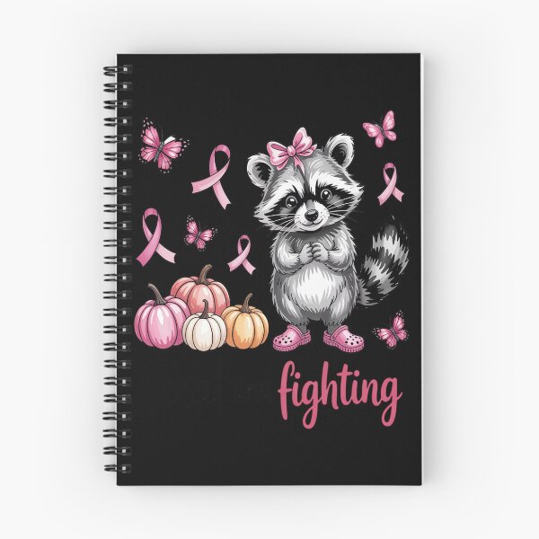 Item preview, Feral and Fighter Raccoon Breast Cancer Awareness designed and sold by Libbysharts.