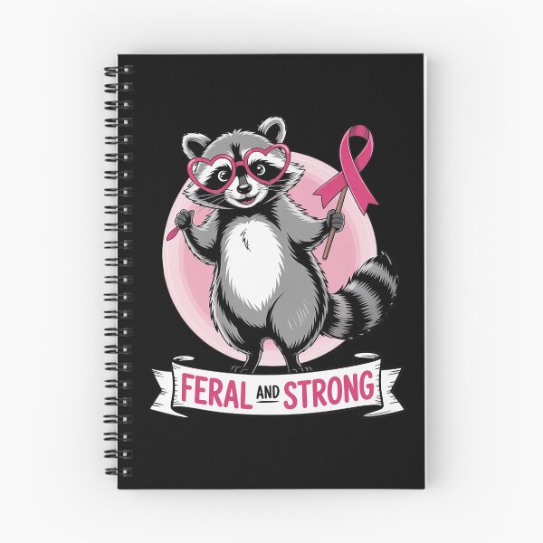 Item preview, Feral and Strong Funny Raccoon Breast Cancer Awareness designed and sold by Libbysharts.