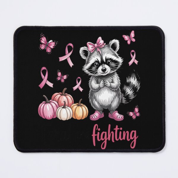 Item preview, Feral and Fighter Raccoon Breast Cancer Awareness designed and sold by Libbysharts.