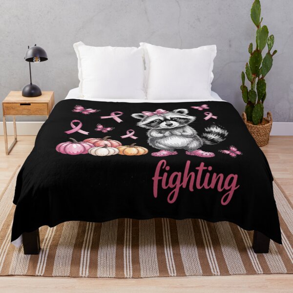 Item preview, Feral and Fighter Raccoon Breast Cancer Awareness designed and sold by Libbysharts.