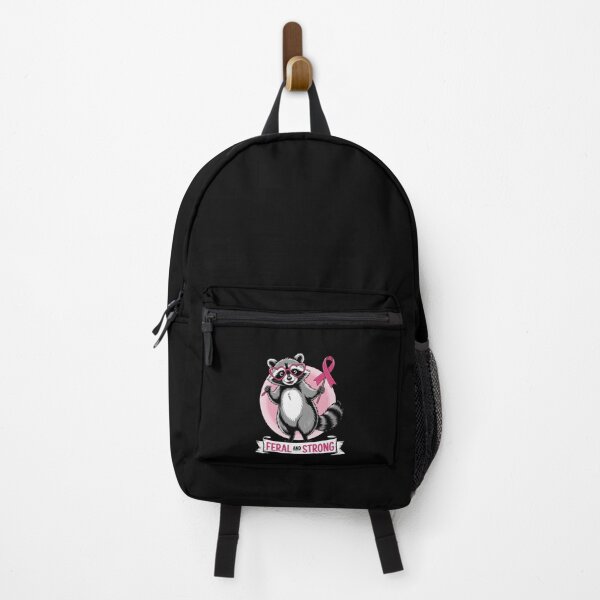 Item preview, Feral and Strong Funny Raccoon Breast Cancer Awareness designed and sold by Libbysharts.
