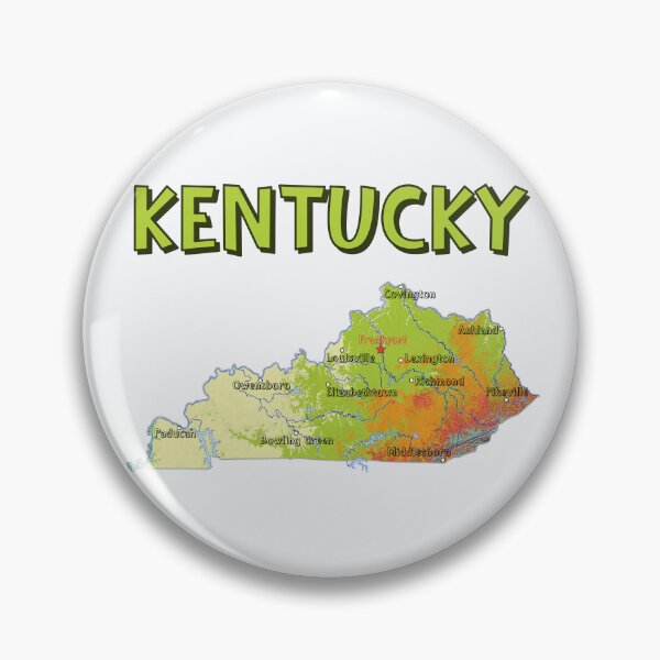Item preview, Kentucky State Map - Vintage Topographic Style Art designed and sold by mashmosh.