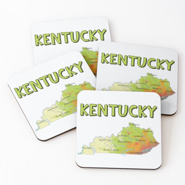 Item preview, Kentucky State Map - Vintage Topographic Style Art designed and sold by mashmosh.