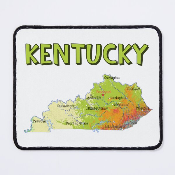 Item preview, Kentucky State Map - Vintage Topographic Style Art designed and sold by mashmosh.