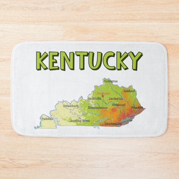 Item preview, Kentucky State Map - Vintage Topographic Style Art designed and sold by mashmosh.