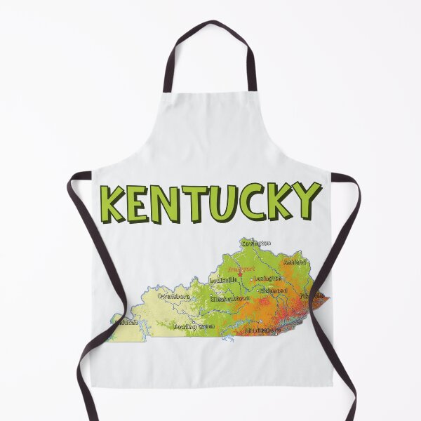 Item preview, Kentucky State Map - Vintage Topographic Style Art designed and sold by mashmosh.