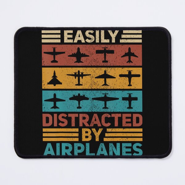 Item preview, Easily Distracted By Airplanes Pilot Plane Aviation Airplane designed and sold by markettathorn.