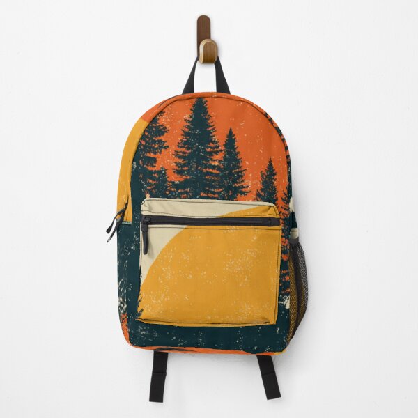 Item preview, Vintage 1970s Retro Sunset Pine Forest Graphic designed and sold by ChinzorigBAY.
