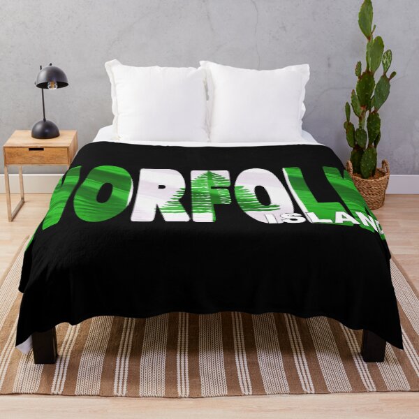 Item preview, NORFOLK ISLAND - Flag Flying in Wind cut to Letters Souvenir Sticker Shirt designed and sold by Adam Gormley.