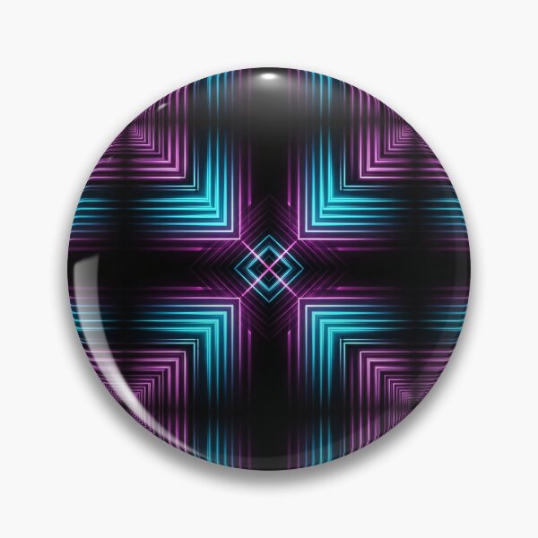 Artikelvorschau, Neon-Quadrat-Tunnelmuster entworfen und verkauft von Kaleidoscope Print.
