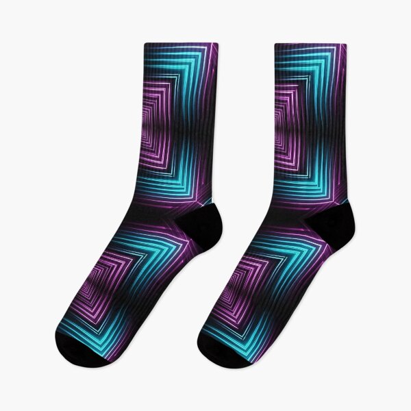 Item preview, Neon Square Tunnel Pattern designed and sold by Kaleidoscope Print.