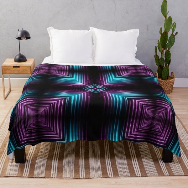 Item preview, Neon Square Tunnel Pattern designed and sold by Kaleidoscope Print.