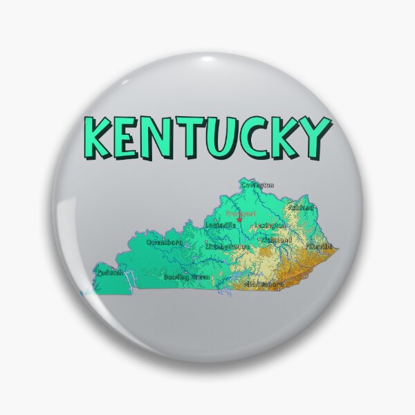 Item preview, Bluegrass State Kentucky Map - Colorful Relief Design designed and sold by mashmosh.