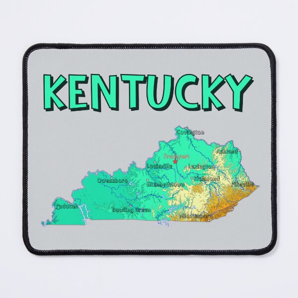 Item preview, Bluegrass State Kentucky Map - Colorful Relief Design designed and sold by mashmosh.