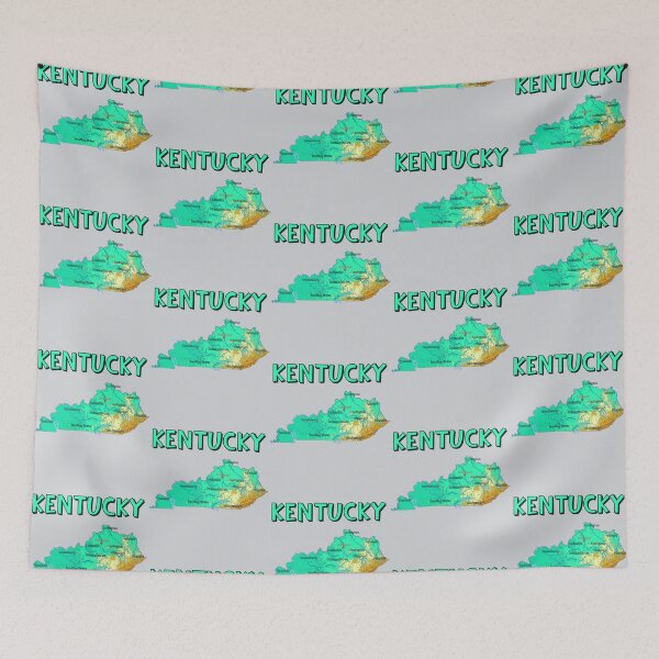 Item preview, Bluegrass State Kentucky Map - Colorful Relief Design designed and sold by mashmosh.