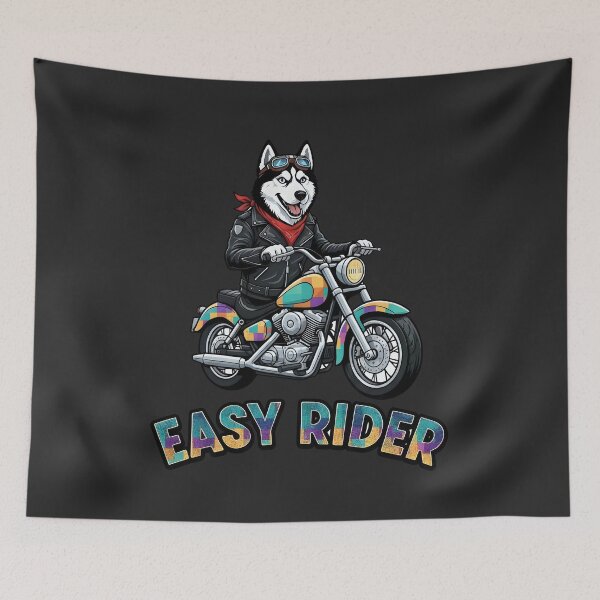 Item preview, Biker Husky Dog on Motorcycle designed and sold by THE-DAILY-DRIPS.