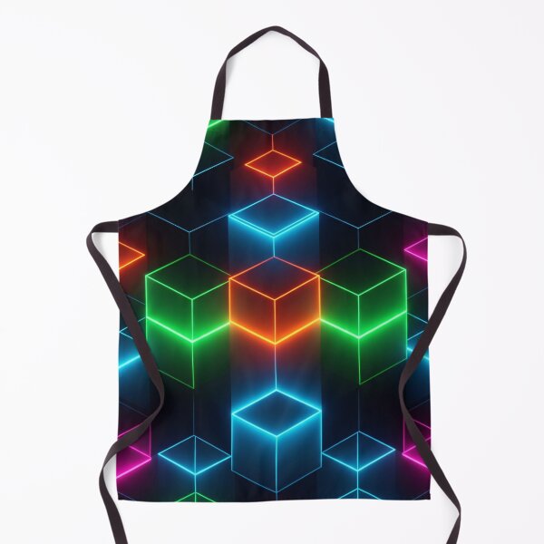 Item preview, Neon Cube Grid Glow designed and sold by Kaleidoscope Print.