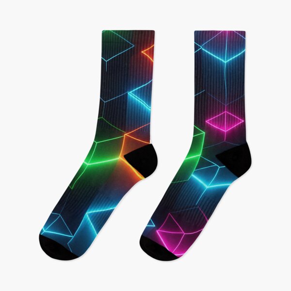 Item preview, Neon Cube Grid Glow designed and sold by Kaleidoscope Print.
