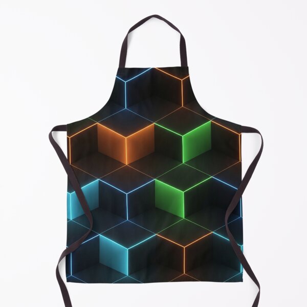 Item preview, Neon Isometric Cube Tiles designed and sold by Kaleidoscope Print.