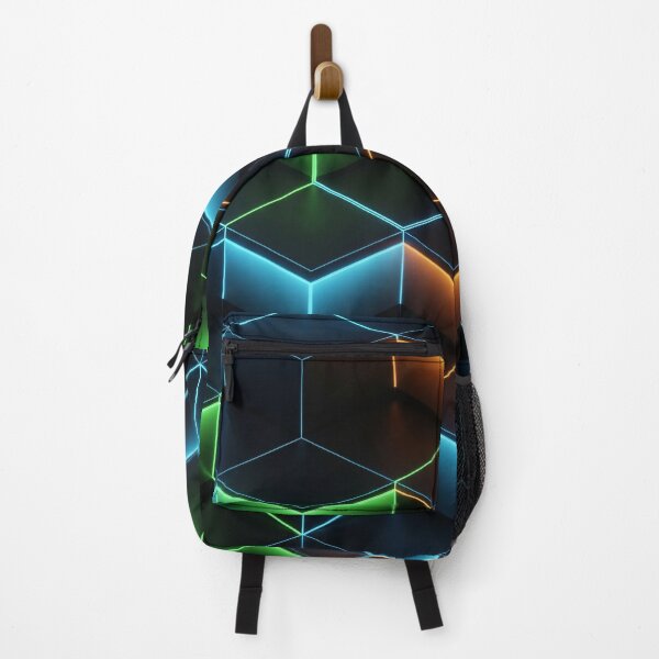 Item preview, Neon Cube Grid Glow designed and sold by Kaleidoscope Print.