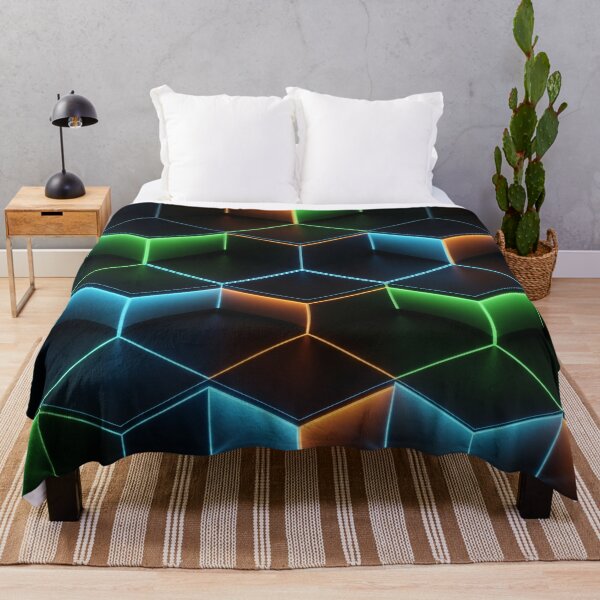Item preview, Neon Cube Grid Glow designed and sold by Kaleidoscope Print.
