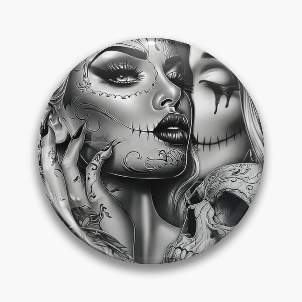 Item preview, Eternal Kiss of the Sugar Skull Muse designed and sold by CreativeShirts2.