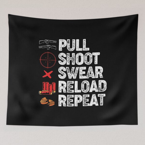 Item preview, Funny Trap Shooting Lovers Pull Shoot r Reload Repeat designed and sold by scottsurswab.