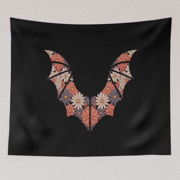 Item preview, Floral Bat Gothic Aesthetic Halloween Retro Vintage Art designed and sold by Tatianamiobi.