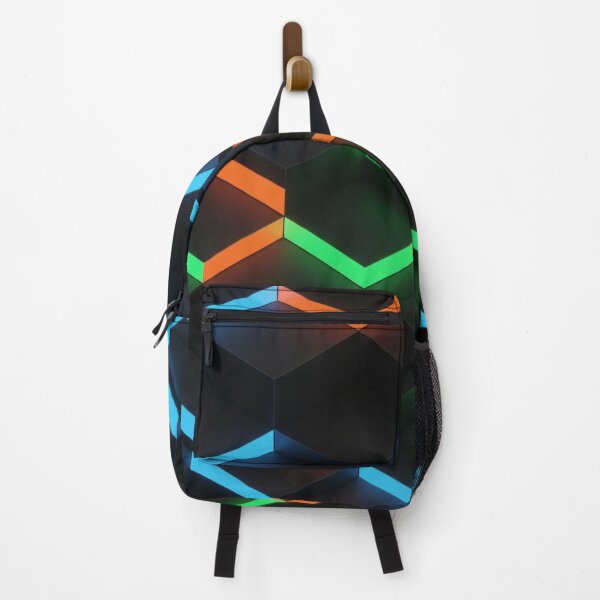 Item preview, Neon Hex Block Pattern designed and sold by Kaleidoscope Print.